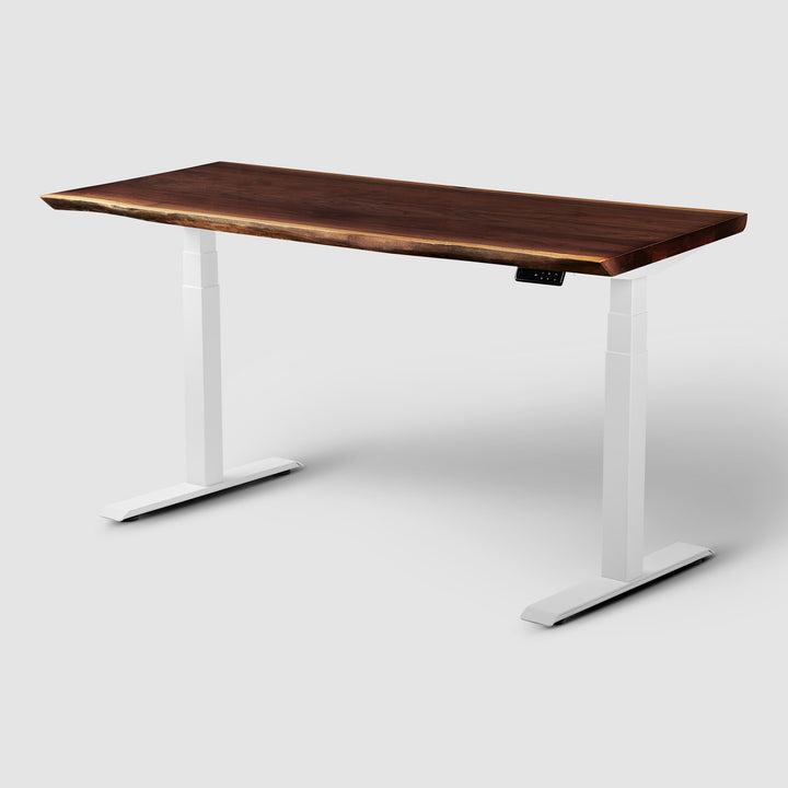 Edge Standing Wood Desk White